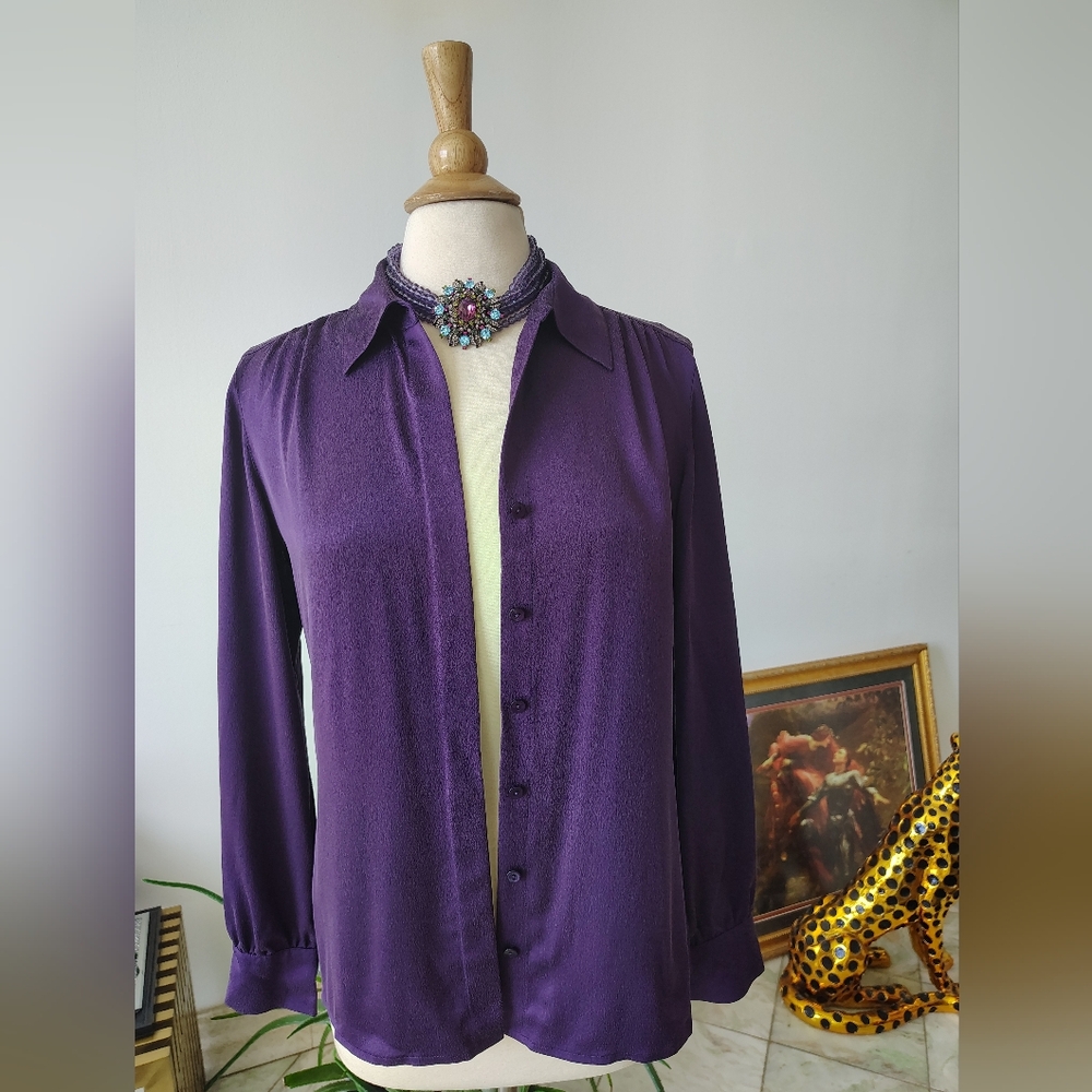 New Talbots Raw Silk Blouse